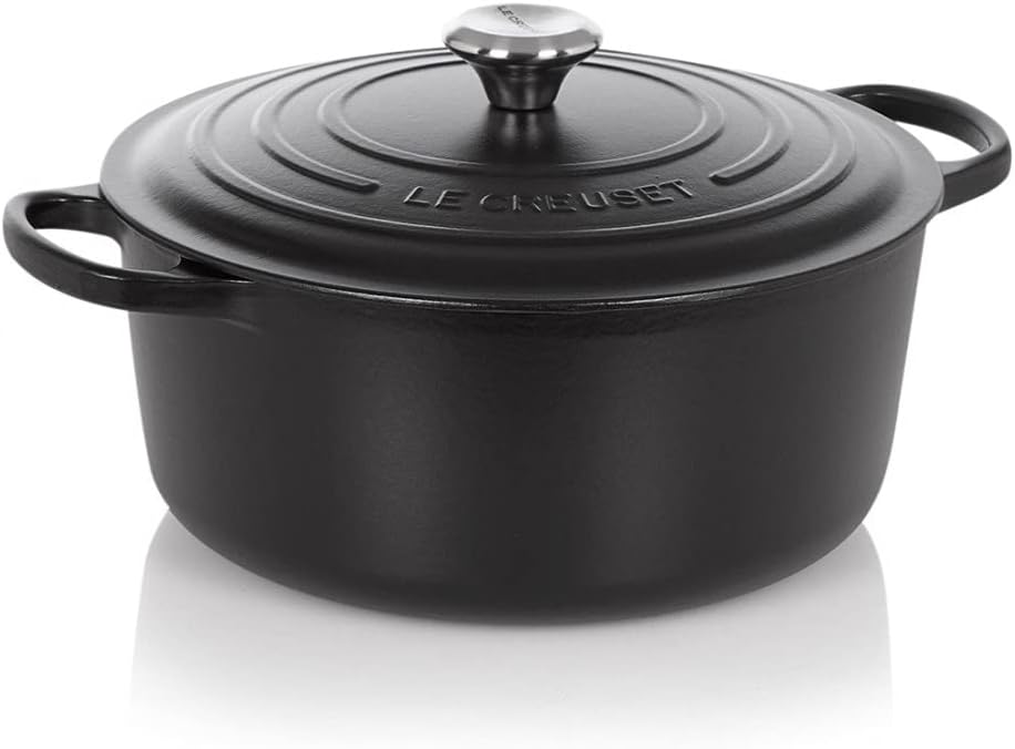Size 3.5 qt Color Black Le Creuset Signature Cast Iron Round Casserole, 26 cm - Satin Black
